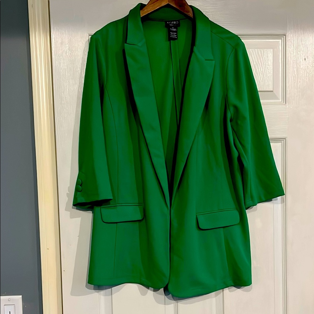 Soho Green Blazer Tailored Suit Jacket
